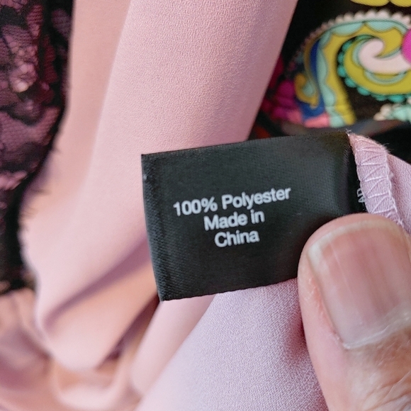 Lane Bryant Y2K Tiered Mauve with Black Lace Fairy Top Plus Sz 28 - Picture 7 of 8